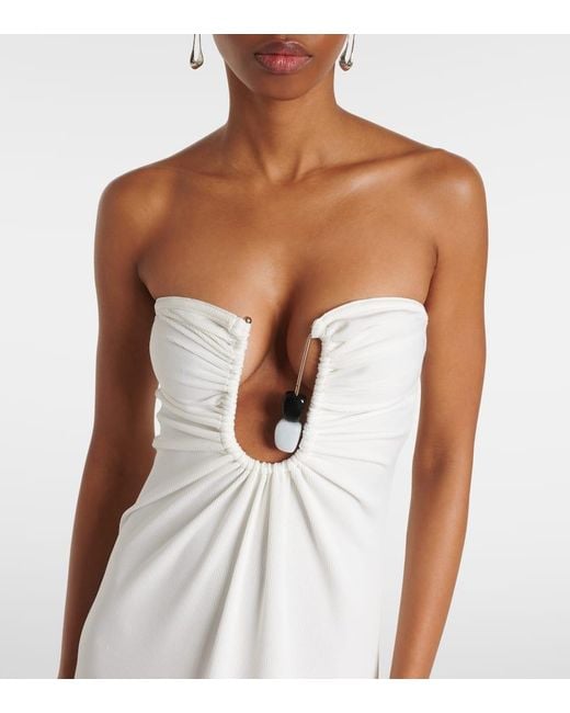 Christopher Esber White Maxikleid Helix