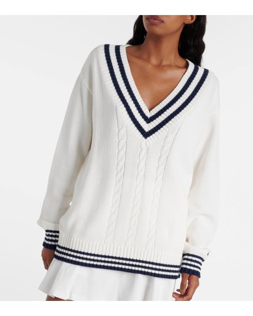 The Upside White Louie Cotton Sweater