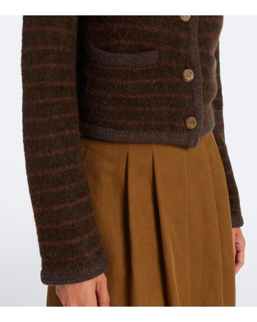 Altuzarra Black Mack Striped Wool-Blend Jacket