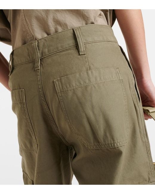 Agolde Natural Jericho Cropped Cotton Cargo Pants