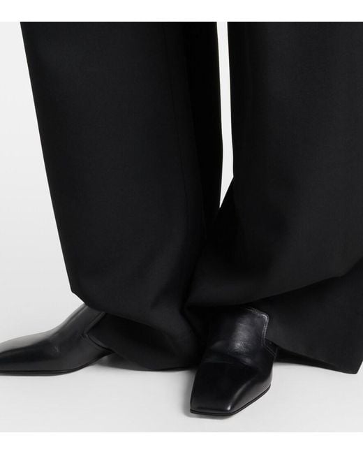 Christen Black Classic Square Leather Loafers