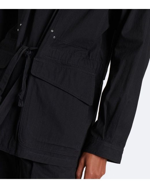 Isabel Marant Black Adelys Cotton-Blend Gabardine Jacket