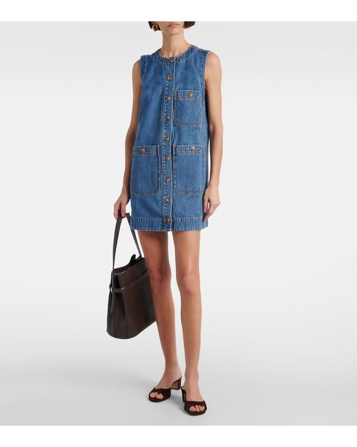 Veronica Beard Blue Oakley Denim Minidress