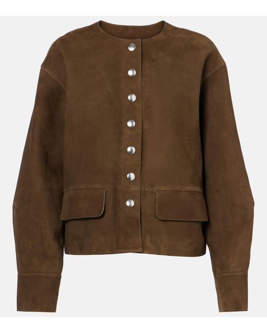 Proenza Schouler Brown Jacke Robin Aus Veloursleder