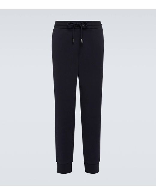 Moncler Blue Cotton Jersey Sweatpants for men