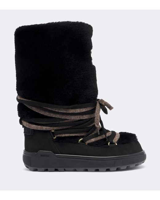 Bogner Black Chamonix Shearling Snow Boots