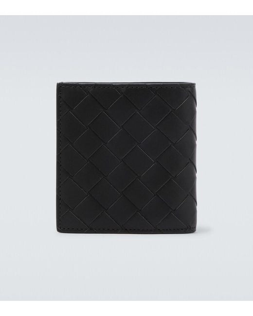 Bottega Veneta Black Intrecciato Leather Wallet for men