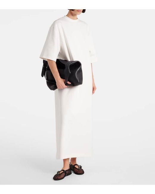Wardrobe NYC White Cotton-Blend T-Shirt Dress