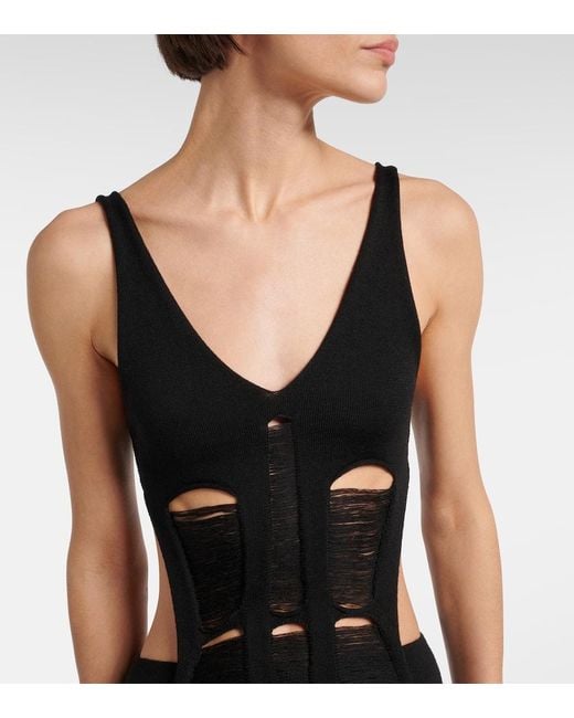 Rick Owens Black Knitted Wool Top