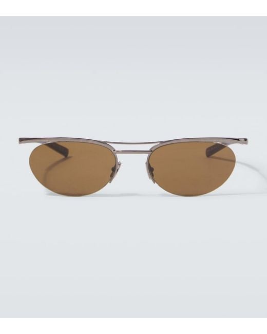 Saint Laurent Brown Sl 862 Oval Sunglasses for men