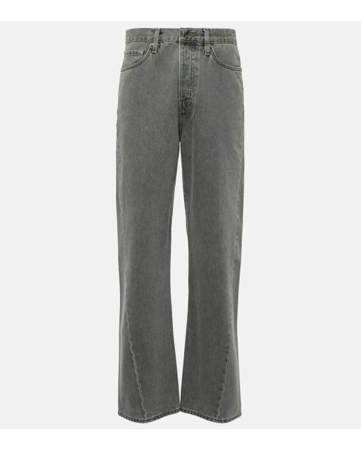 Totême  Gray Twisted Straight Jeans