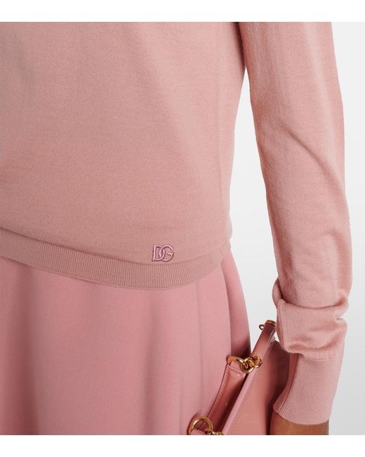 Dolce & Gabbana Pink Virgin Wool Sweater