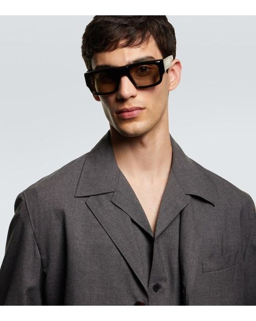 Jacques Marie Mage Brown Donat Rectangular Sunglasses for men