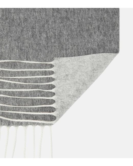 Gabriela Hearst Gray Blaine Fringed Silk And Cashmere Scarf