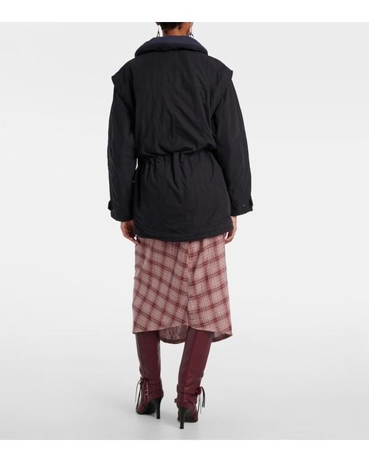 Isabel Marant Black Damone Hooded Cotton-Blend Jacket
