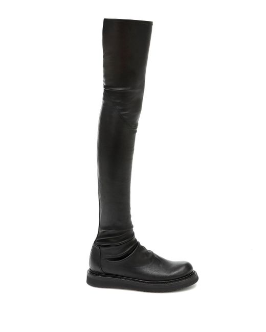rick owens black creeper stocking boots