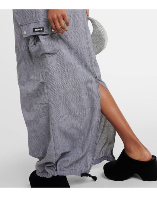 Coperni Gray Virgin Wool Cargo Maxi Skirt