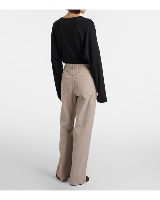 The Row Natural Finbar Wide-Leg Jeans