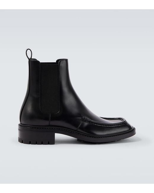 Saint Laurent Black Joe Leather Chelsea Boots for men