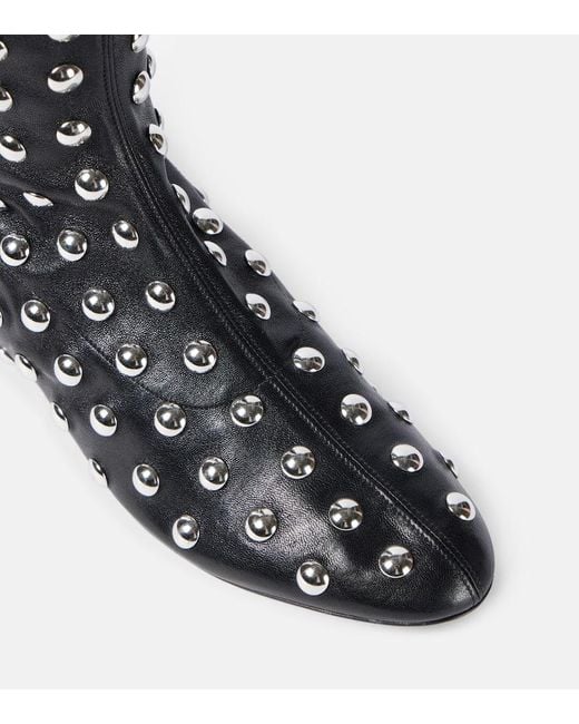 Khaite Black Verzierte Ankle Boots Apollo Aus Leder