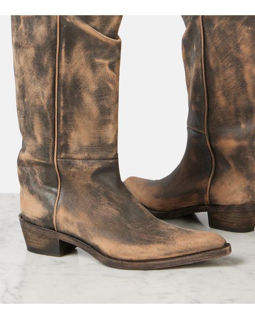 Khaite Brown Clive 25 Leather Boots