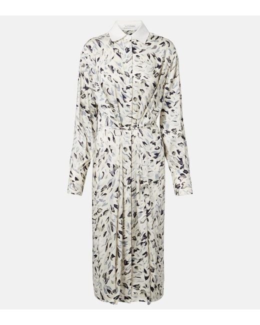 Altuzarra White Floyd Printed Cotton-Blend Shirt Dress
