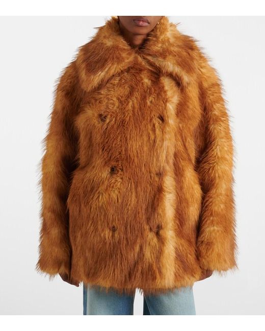 Dorothee Schumacher Brown Urban Jungle Faux Fur Coat