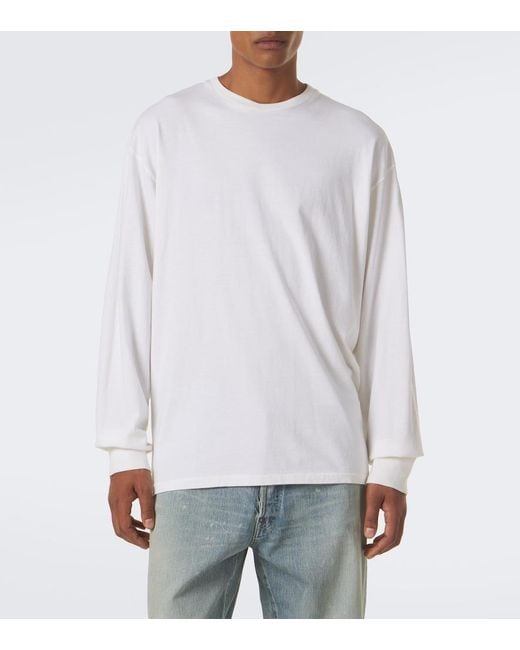A.PRESSE White Cotton And Cashmere T-Shirt for men