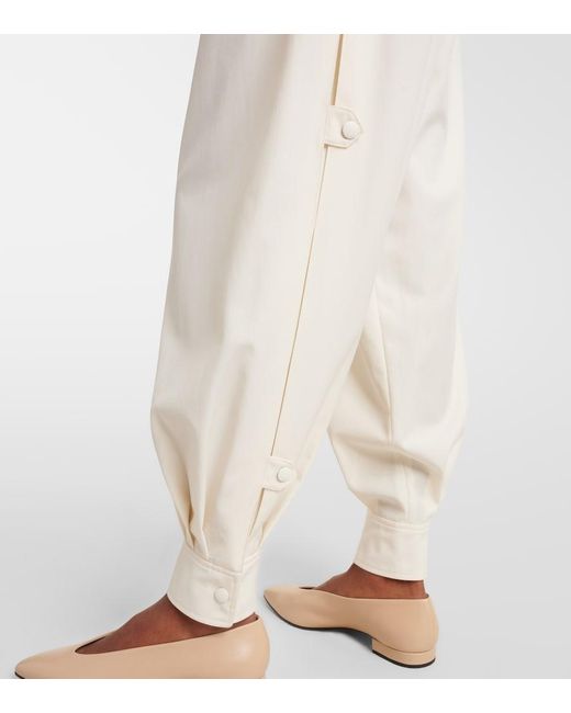 Max Mara White Coccole Cotton Pants