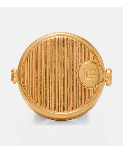 Anillo Powder Compact Balmain de color Metallic