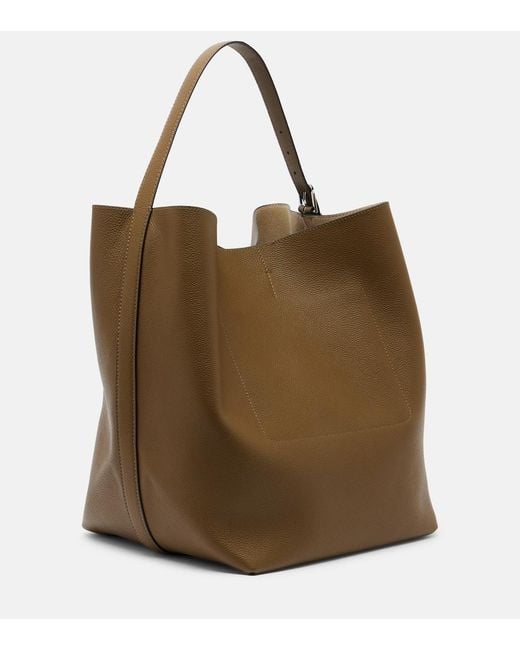 Totême Brown Large Leather Tote Bag