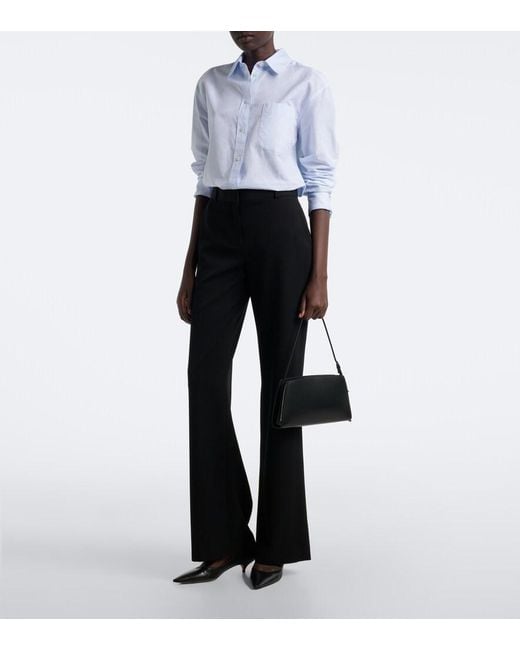 The Row Black Dalia Leather Shoulder Bag