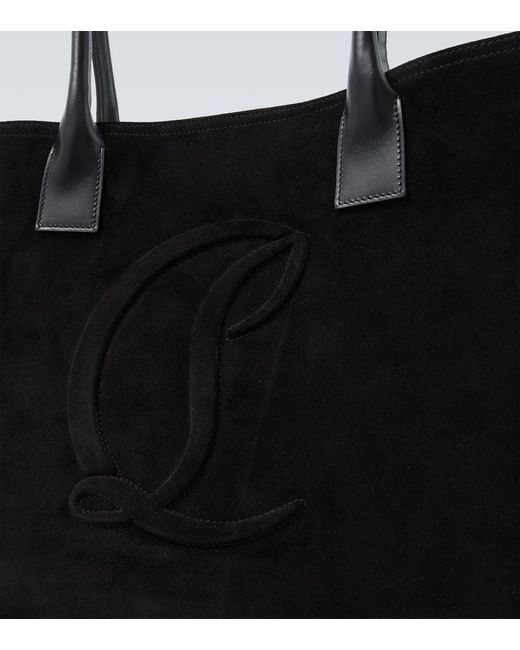 Christian Louboutin Tote Bag By My Side Aus Veloursleder in Black für Herren