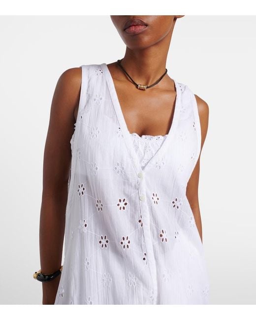 Polo Ralph Lauren White Broderie Anglaise Cotton Beach Dress