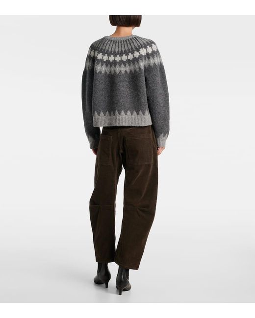 Nili Lotan Gray Pullover Alena Aus Einem Alpakawollgemisch