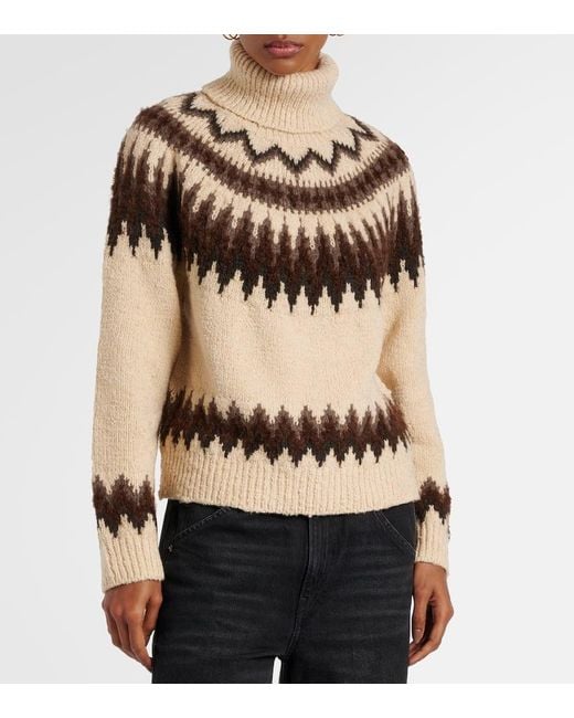 Jersey De Cuello Alto En Mezcla De Lana Polo Ralph Lauren de color Natural