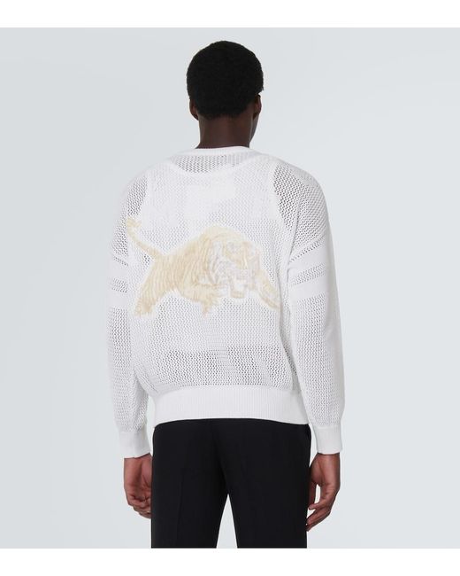 Amiri White Cotton Sweater for men