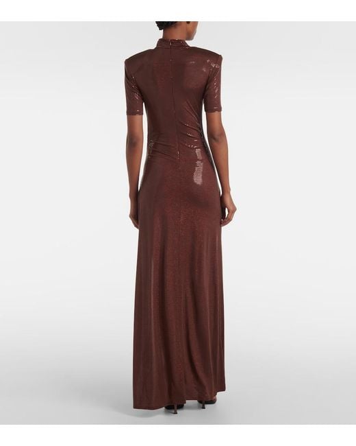 The New Arrivals Ilkyaz Ozel Purple Pernille Crepe Gown