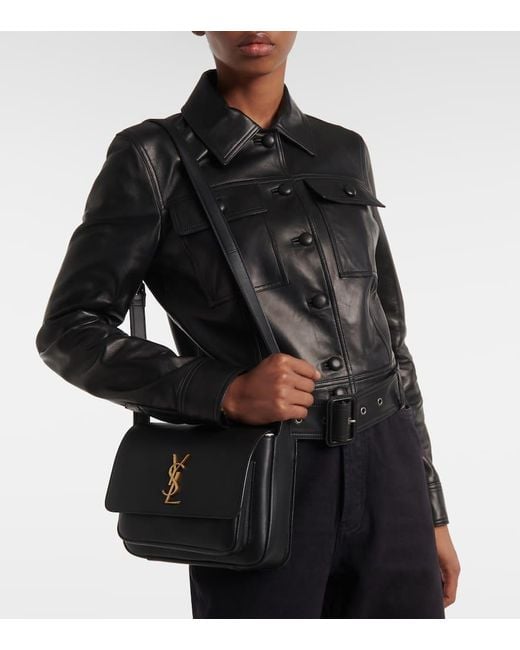 Saint Laurent Black Schultertasche Niki Aus Leder