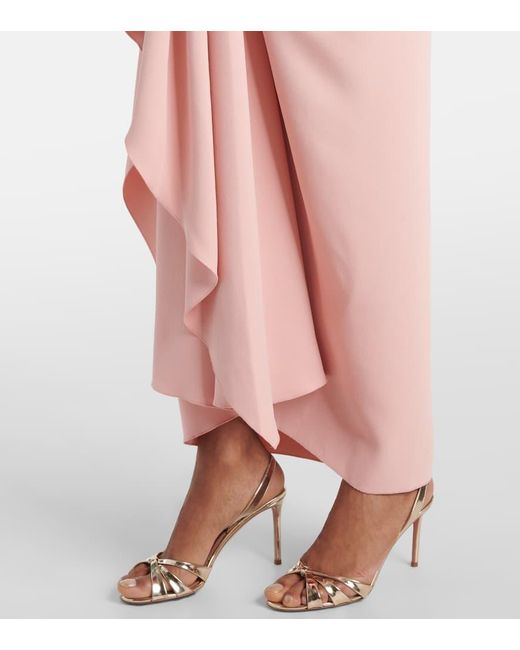 Solace London Pink Della Draped Gown