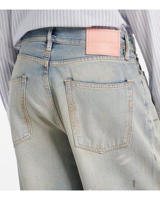 Jeans A Gamba Larga E Vita Media di Acne in Blue