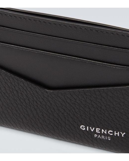 Givenchy Black Logo Leather Card Holder for men