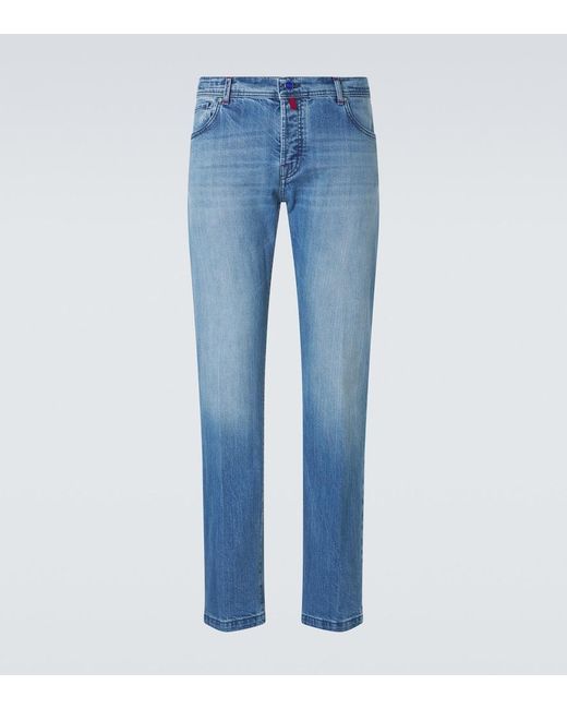 Kiton Blue Slim Jeans for men