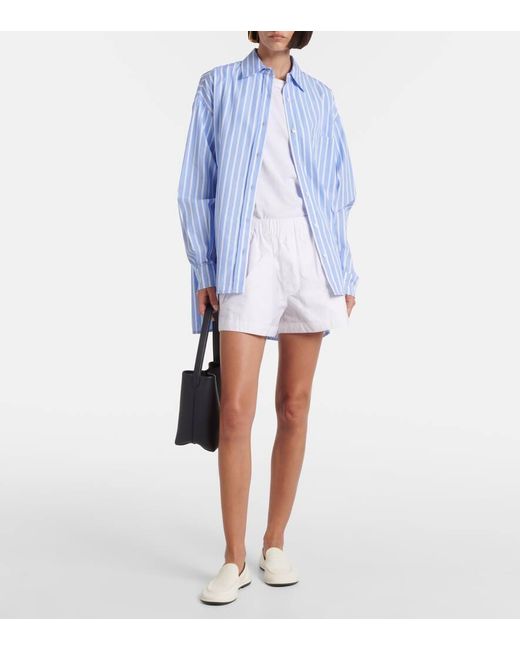 Wardrobe NYC White Cotton-Blend Shorts