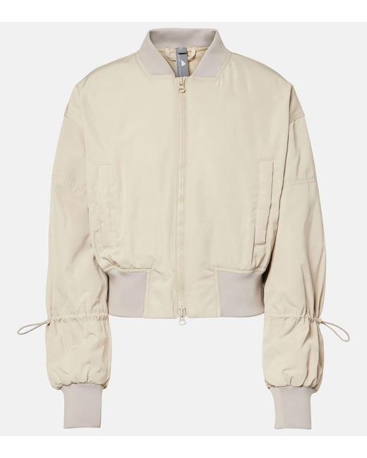 Adidas By Stella McCartney Natural Truenature Cropped Bomber Jacket