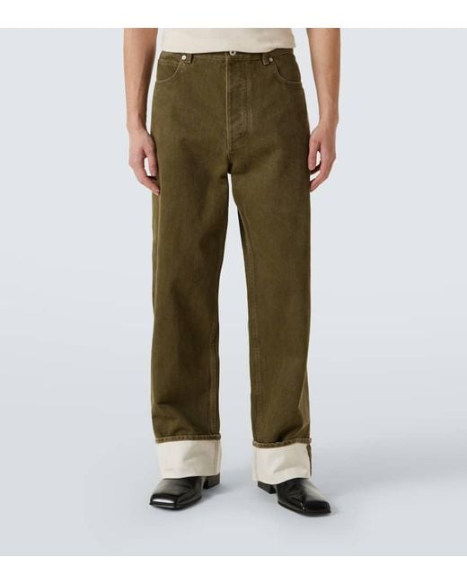 Bottega Veneta Green Straight Jeans for men