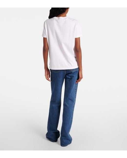 Loro Piana White My-T Cropped Cotton T-Shirt
