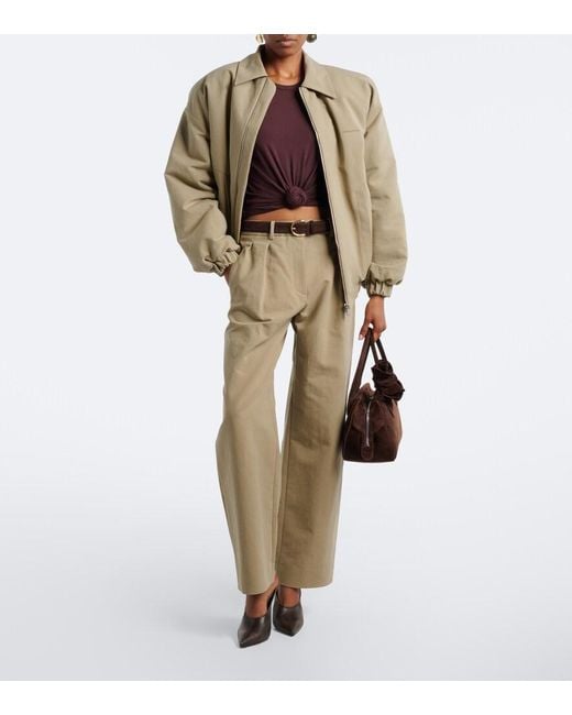 Magda Butrym Natural Cotton Wide-Leg Pants