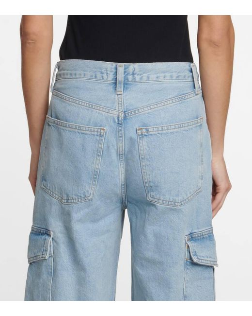 Agolde Blue Minka Denim Cargo Pants