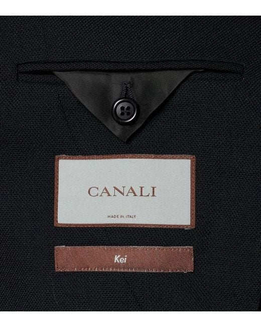 Canali Blue Kei Wool Blazer for men